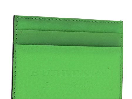 BURBERRY Card Case Leather GreenNew 76202 Online Sale