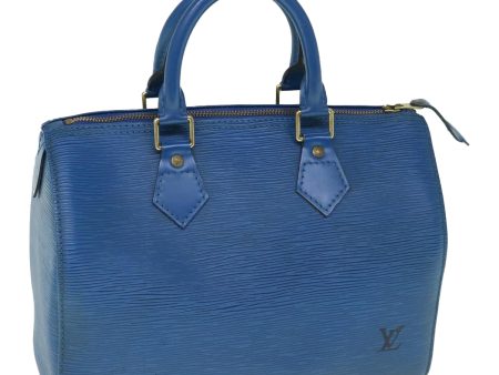 LOUIS VUITTON Epi Speedy 25 Hand Bag Toledo Blue M43015  ki3838 For Cheap