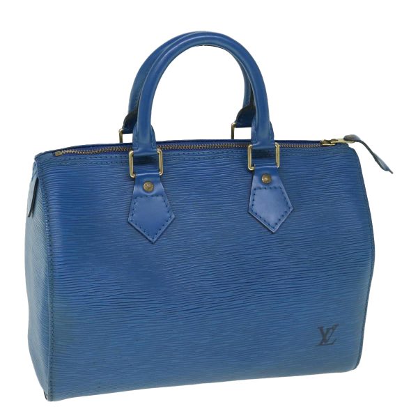 LOUIS VUITTON Epi Speedy 25 Hand Bag Toledo Blue M43015  ki3838 For Cheap