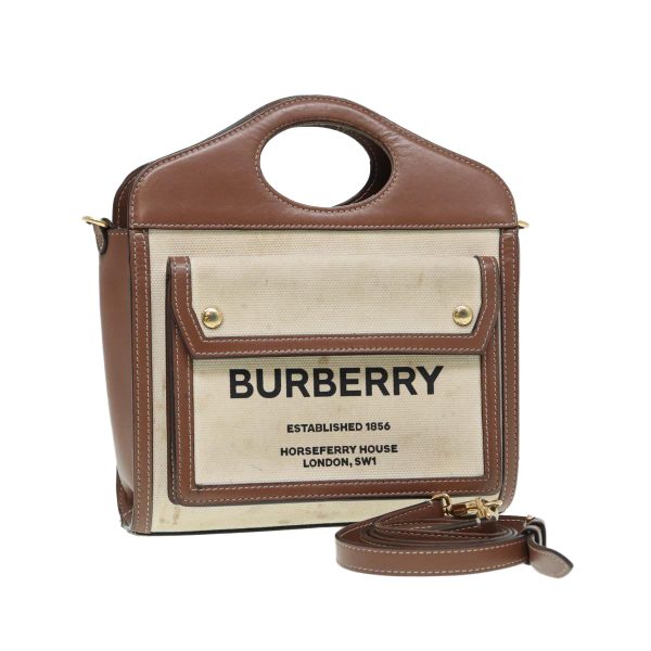 BURBERRY Hand Bag Canvas Leather 2way BeigeNew bs16488 Fashion