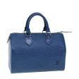 LOUIS VUITTON Epi Speedy 25 Hand Bag Toledo Blue M43015  ep4761 Hot on Sale