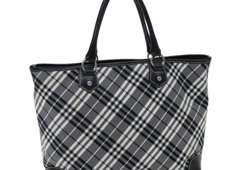 BURBERRY Nova Check Blue Label Hand Bag Nylon BlackNew bs14430 on Sale