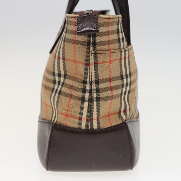 BURBERRY Nova Check Hand Bag Canvas BeigeNew ep4706 For Sale