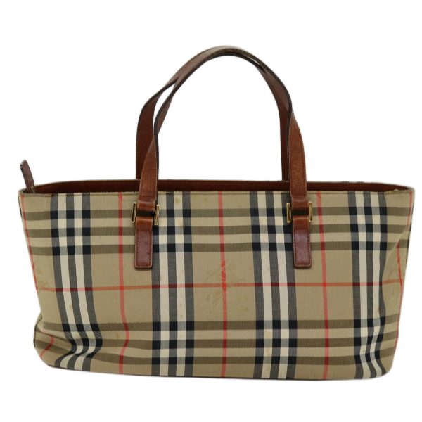 BURBERRY Nova Check Hand Bag Canvas BeigeNew ti1735 Online Sale