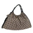 GUCCI GG Canvas Hand Bag Beige Black 76554 78779 Online Hot Sale