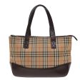 BURBERRY Nova Check Hand Bag Canvas BeigeNew ep4706 For Sale