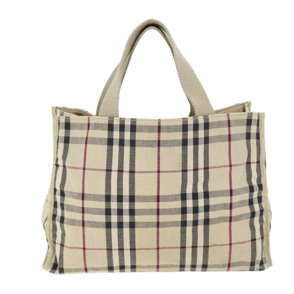 BURBERRY Nova Check Hand Bag Canvas BeigeNew ti1736 Online now