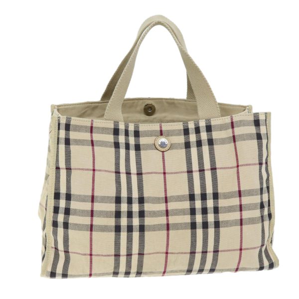 BURBERRY Nova Check Hand Bag Canvas BeigeNew ti1736 Online now