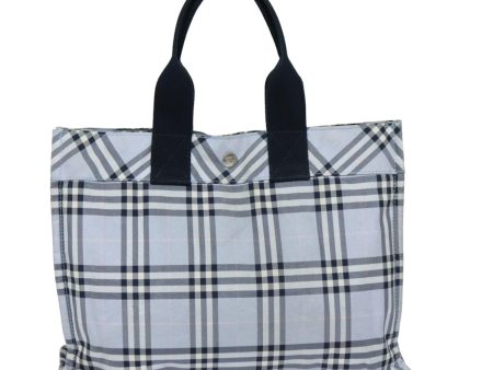 BURBERRY Nova Check Blue Label Hand Bag Nylon Light BlueNew bs15355 Hot on Sale