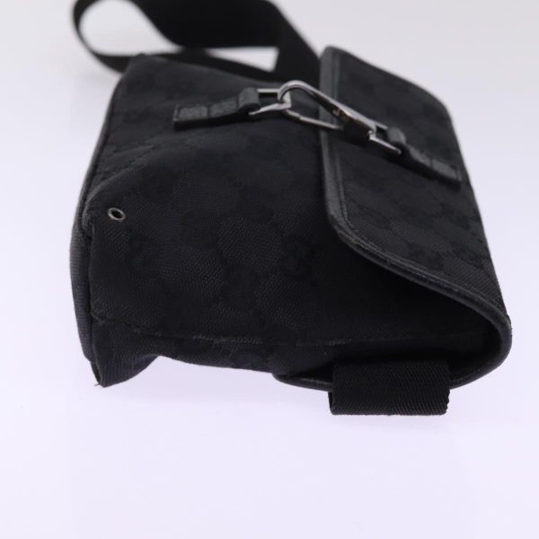 GUCCI GG Canvas Waist bag Black 92543 am6310 For Sale