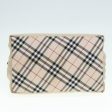 BURBERRY Blue Label Hand Bag Nylon Beige SilverNew bs18101 Cheap