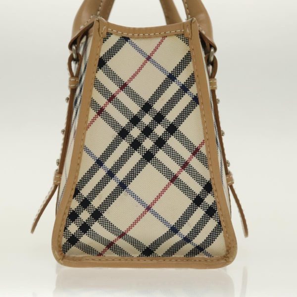 BURBERRY Nova Check Blue Label Hand Bag Canvas BeigeNew 96451 Fashion