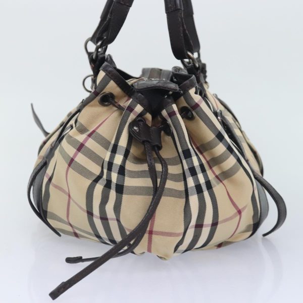 BURBERRY Nova Check Hand Bag Canvas BeigeNew bs18157 on Sale