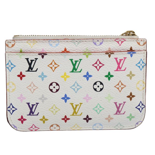 LOUIS VUITTON Multicolor Pochette Cles NM Coin Purse White M93734  58968 Cheap