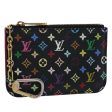 LOUIS VUITTON Multicolor Pochette Cles NM Coin Purse Black M60279  yk9520 Online