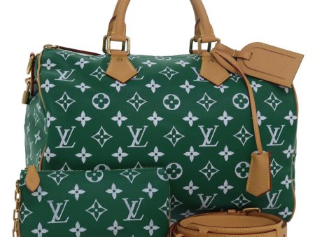 LOUIS VUITTON Monogram Speedy P9 Bandouliere 40 Bag Green M24417  76199S Supply