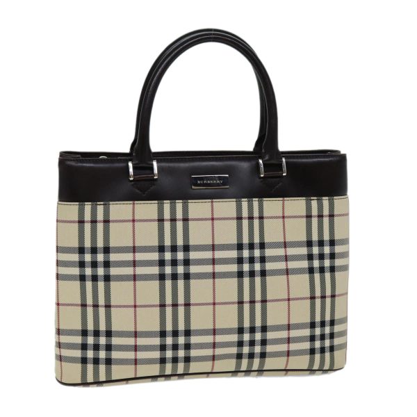 BURBERRY Nova Check Hand Bag Canvas BeigeNew ep4500 on Sale