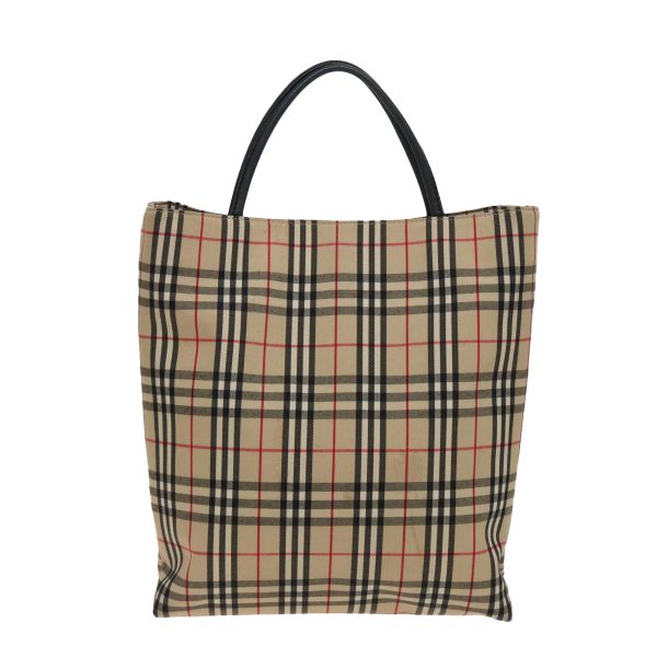 BURBERRY Nova Check Hand Bag Canvas BeigeNew 81820 Fashion