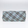 BURBERRY Nova Check Blue Label Hand Bag Nylon Beige SilverNew 86170 Discount