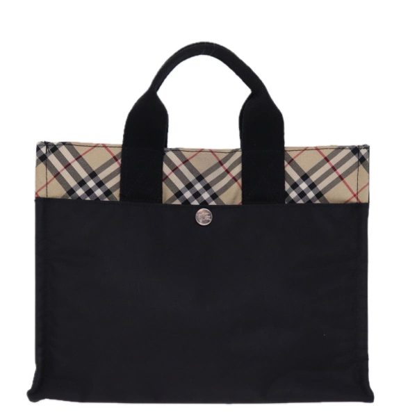 BURBERRY Nova Check Blue Label Hand Bag Nylon Beige BlackNew mr258 Sale