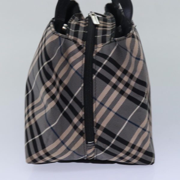 BURBERRY Nova Check Blue Label Hand Bag Nylon Gray BlackNew 81668 Supply