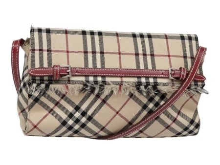 BURBERRY Nova Check Blue Label Shoulder Bag Canvas Beige RedNew 91270 Supply