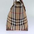 BURBERRY Nova Check Hand Bag Canvas BeigeNew 83402 Hot on Sale