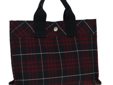 BURBERRY Nova Check Blue Label Hand Bag Nylon RedNew hs1682 For Sale