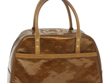 LOUIS VUITTON Monogram Vernis Tompkins Square Hand Bag Bronze M91103 Auth 59514 Online