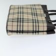 BURBERRY Nova Check Hand Bag Canvas BeigeNew 81654 For Sale