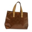 LOUIS VUITTON Monogram Vernis Reade PM Hand Bag Bronze M91146  tb939 For Sale