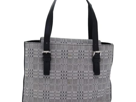 BURBERRY Hand Bag Canvas GrayNew 76479 For Discount