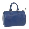 LOUIS VUITTON Epi Speedy 25 Hand Bag Toledo Blue M43015  59852 For Cheap