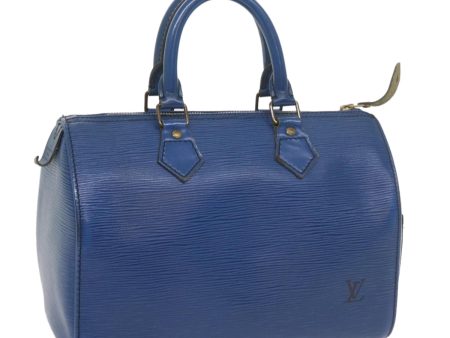 LOUIS VUITTON Epi Speedy 25 Hand Bag Toledo Blue M43015  59852 For Cheap