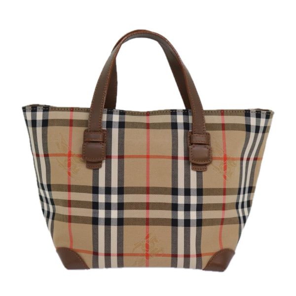 BURBERRY Nova Check Hand Bag Canvas BeigeNew 83402 Hot on Sale