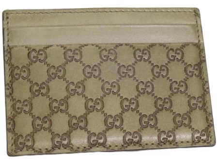 GUCCI GG Canvas Guccissima Card Case Beige 233166 67540 Sale