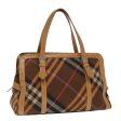 BURBERRY Nova Check Blue Label Hand Bag Canvas Brown GoldNew ti2058 For Cheap