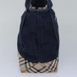 BURBERRY Denim Nova Check Blue Label Hand Bag Navy BeigeNew 83301 Online Sale