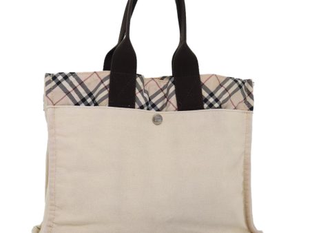 BURBERRY Nova Check Blue Label Hand Bag Canvas BeigeNew bs14383 on Sale