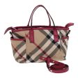 BURBERRY Nova Check Hand Bag Canvas 2way Beige GoldNew 88617 Discount