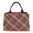 BURBERRY Nova Check Blue Label Hand Bag Nylon BrownNew ti2040 on Sale