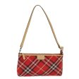 BURBERRY Nova Check Blue Label Hand Bag Canvas RedNew 83191 Supply