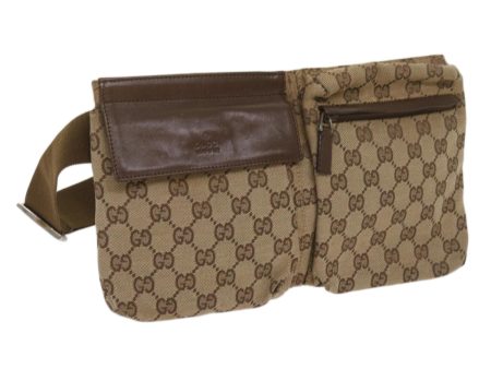 GUCCI GG Canvas Waist bag Beige 28566 ki4191 Online now