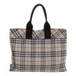 BURBERRY Nova Check Blue Label Hand Bag Nylon 2Set Beige BrownNew ti2022 For Discount