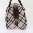 BURBERRY Nova Check Blue Label Hand Bag Nylon Pink SilverNew bs17669 For Discount