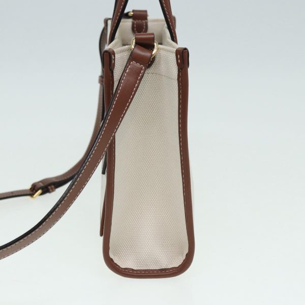 BURBERRY Hand Bag Canvas Leather BeigeNew yb635 Hot on Sale