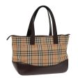 BURBERRY Nova Check Hand Bag Canvas BeigeNew ep4706 For Sale