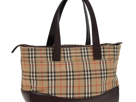 BURBERRY Nova Check Hand Bag Canvas BeigeNew ep4706 For Sale