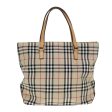 BURBERRY Nova Check Blue Label Hand Bag Canvas Beige SilverNew yk14310 Discount