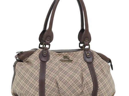 BURBERRY Nova Check Blue Label Hand Bag Canvas BeigeNew bs18367 on Sale